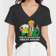 Donald Trump Make St Patricks Day Great Again Beer Drinking Women V-Neck T-Shirt