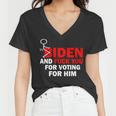 F Biden And FuK You For Voting For Him Women V-Neck T-Shirt