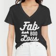 Fab Boo Lous Halloween Quote Women V-Neck T-Shirt