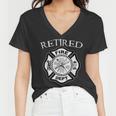 Firefighter Retired Fire Dept Tshirt Firefighter Ladder Engine V2 Women V-Neck T-Shirt