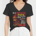 Firefighter Vintage Im A Firefighter Papa Definition Much Cooler Women V-Neck T-Shirt