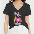 First Day Of School Little Miss 1St Grader Girls Gift Women V-Neck T-Shirt