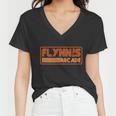 Flynns Arcade Vintage Retro 80S Logo Tshirt Women V-Neck T-Shirt