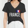 France Team Flag Logo Tshirt Women V-Neck T-Shirt