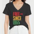 Free Ish Since 1865 African American Freeish Juneteenth Tshirt Women V-Neck T-Shirt