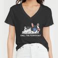 French Bulldog Funny 4Th Of July Gift For Frenchie Lover Women V-Neck T-Shirt