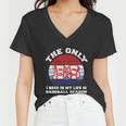 Funny Baseball Quote Baseball Fan Funny Bs Season Baseball Lover Women V-Neck T-Shirt