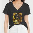 Funny Cancer Queen Afro Born In June 21 To July 22 Birthday Women V-Neck T-Shirt