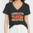 Funny Cute Christmas Gangsta Wrapper T-Shirt Graphic Design Printed Casual Daily Basic Women V-Neck T-Shirt