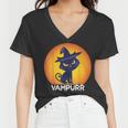Halloween 2021 Cat Vampurr Vampire Funny Costume Women V-Neck T-Shirt
