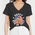 Happy 4Th Of July American Flag Plus Size Shirt For Men Women Family And Unisex Women V-Neck T-Shirt