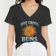Hot Cross Buns Funny Trendy Hot Cross Buns Graphic Design Printed Casual Daily Basic V3 Women V-Neck T-Shirt