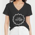 I Am Enough Gift Self Love Inspirational Quote Message Gift Women V-Neck T-Shirt