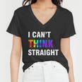 I Cant Think Straight Gay Pride Tshirt Women V-Neck T-Shirt