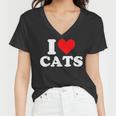 I Heart Cats - I Heart Cats  I Love Cats  Women V-Neck T-Shirt