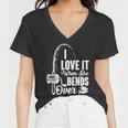 I Love It When She Bends Over Fishing Joke Tshirt Women V-Neck T-Shirt