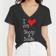 I Love My Sheepadoodle Cute Dog Owner Gift &8211 Graphic Women V-Neck T-Shirt