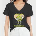 Its A Bad Day To Be A Pickleball Funny Women V-Neck T-Shirt