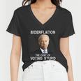 Joe Biden Bidenflation The Cost Of Voting Stupid Women V-Neck T-Shirt