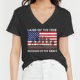 Land Of The Free Because Of The Brave Tshirt Women V-Neck T-Shirt