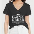Lawn & Order Special Mowing Unit Women V-Neck T-Shirt