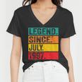Legend Since July 1997 25Th Birthday 25 Years Old Vintage Women V-Neck T-Shirt