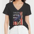 Lets Go Branson Brandon Conservative Anti Liberal Women V-Neck T-Shirt