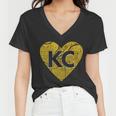 Love Kansas City Football Fan City Map Women V-Neck T-Shirt