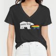 Mama Bear Lgbt Gay Pride Lesbian Bisexual Ally Quote Women V-Neck T-Shirt