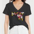 Maryland State Flag Women V-Neck T-Shirt