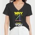 May The 4Th Be With You Lightsaber Tshirt Women V-Neck T-Shirt