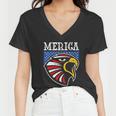 Merica 4Th Of July American Flag Bald Eagle Mullet 4Th July Gift Women V-Neck T-Shirt