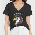 Merica Funny Gift Funny Eagle Mullet Funny Gift 4Th Of July Funny Gift Patriotic Women V-Neck T-Shirt