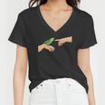 Michelangelo Angry Green Parrotlet Birb Memes Parrot Owner Women V-Neck T-Shirt