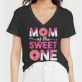 Mother Mama Mommy Family Matching Mom Of The Sweet One Women V-Neck T-Shirt