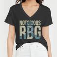 Notorious Rbg Blue Logo Tshirt Women V-Neck T-Shirt