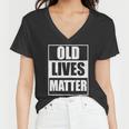 Old Lives Matter Distressed Logo Tshirt Women V-Neck T-Shirt