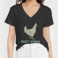 Party Animal Chicken Birthday Chicken Birthday Women V-Neck T-Shirt