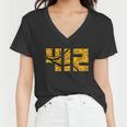 Pittsburgh 412 Map V2 Women V-Neck T-Shirt