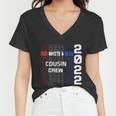 Red White And Blue Cousin Crew 2022 4Th Of July American Flag Gift Women V-Neck T-Shirt