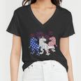 Red White Blue Trex Firework 4Th Of July Graphic Plus Size Shirt For Men Women Women V-Neck T-Shirt