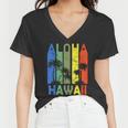 Retro Aloha Hawaii Logo Tshirt Women V-Neck T-Shirt