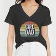 Retro Girl Dad Shirt Proud Father Love Dad Of Girls Vintage Women V-Neck T-Shirt