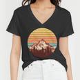 Retro Nature Mountains Tshirt Women V-Neck T-Shirt