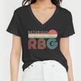 Retro Sun Notorious Rbg Ruth Bader Ginsburg Tribute Women V-Neck T-Shirt