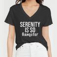 Serenity Is So Gangster Alcoholics Anonymous Recovery Tshirt Women V-Neck T-Shirt