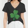 Shamrock St Patricks Day Graphic Design Printed Casual Daily Basic V2 Women V-Neck T-Shirt