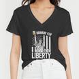 Statue Of Liberty Funny 4Th Of July American Flag Women V-Neck T-Shirt