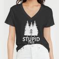 Stupid Tree Disc Golf Tshirt Women V-Neck T-Shirt