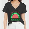 Summer Break 2022 Retro Summer Break Schools Out For Summer Gift Women V-Neck T-Shirt